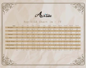 Boy size chart 1m to 7 yrs